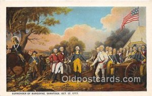 Surrender of Burgoyne Saratoga, Oct 17, 1777 Patriotic Unused 