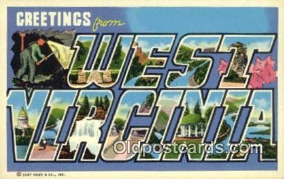 West Virginia USA Large Letter Town Unused 