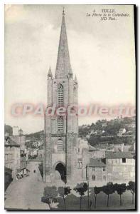 Old Postcard Tulle La Fleche De La Cathedrale