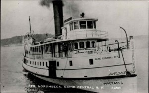 Maine Central RR Steamer Boat Norumbega c1910 Image 1950s-60s RPPC