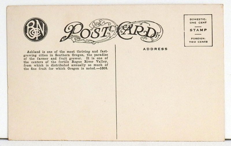 Southern Pacific Station, Ashland, Oregon - Postcard