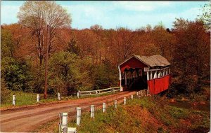 Postcard BRIDGE SCENE Somerset Pennsylvania PA AL9828