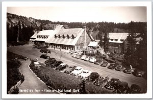 Paradise Inn - Rainier National Park Washington WA Real Photo RPPC Postcard