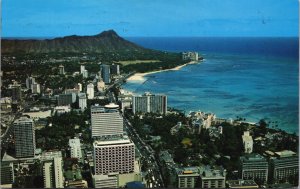 Hawaii The Ever Changing Waikiki Area Chrome Postcard C189