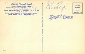 Lancaster Pennsylvania 1950s Linen Postcard Lichty's Tourist Court Motel 