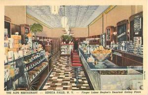 Linen Interior view of The Alps Restaurant Seneca Falls NY