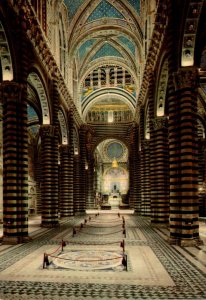 Italy Siena The Cathedral Interior Central Nave