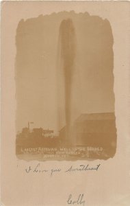 J61/ Woonsocket South Dakota Postcard RPPC c1910 Largest Artesian Well 150