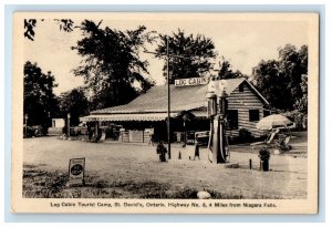 Log Cabin Tourist Camp St. David's Ontario Highway From Niagara Falls Postcard