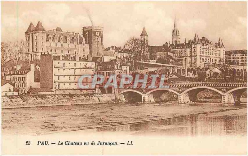 Old Postcard Pau Chateau seen Jurancon