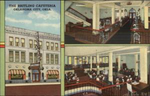 Oklahoma City OK Britling Cafeteria Linen Postcard