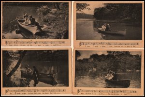 4 pop song postcards: A Man, A Maid, and a Boat, courtship by card