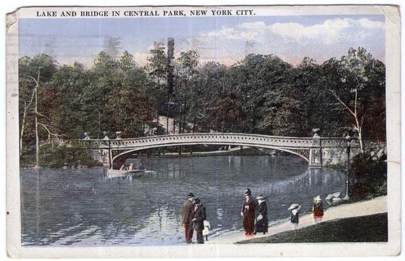 Lake and Bridge in Central Park, New York City