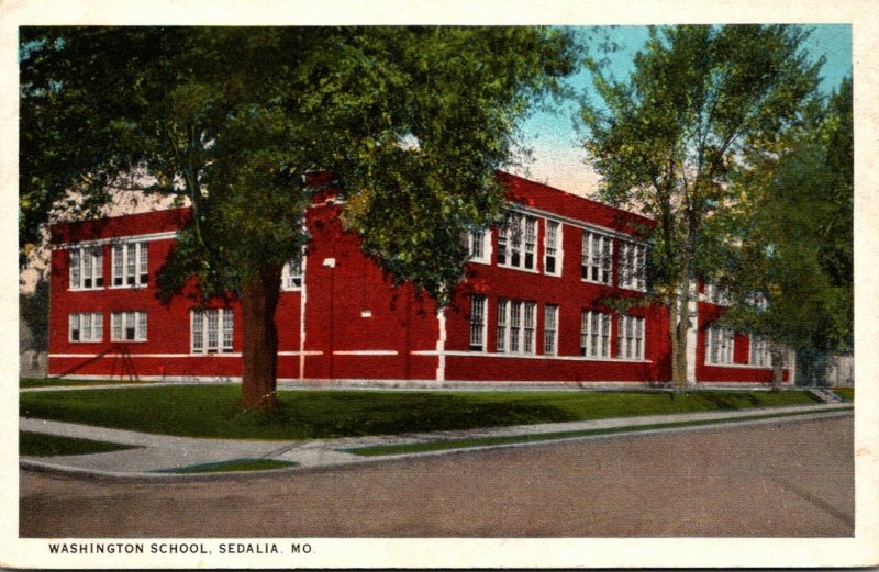Missouri Sedalia Washington School 1941 Curteich