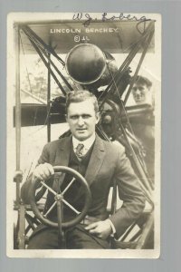 Lincoln NEBRASKA RP 1914 LINCOLN BEACHEY Pilot Airplane STATE FAIR In PLANE