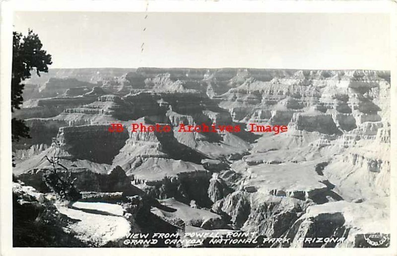 AZ, Grand Canyon National Park, Arizona, RPPC, Powell Point,Lollesgard Photo