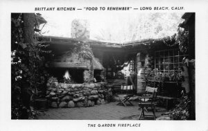 RP Postcard Brittany Kitchen Garden Fireplace in Long Beach, California~124072