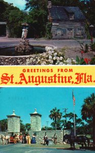 Vintage Postcard 1965 Oldest Wooden School House Greetings From St. Augustine FL