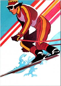 1984 Winter Olympics Skiing Lake Placid New York 1984 Stamp