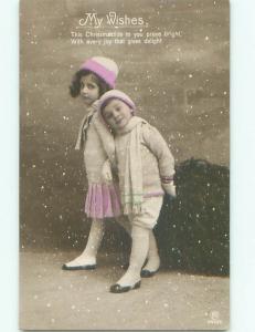 Old rppc KIDS - CHILDREN SCENE Great Postcard AB1928