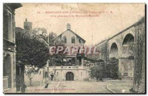 Montigny sur Loing - The Viaduct PLM and Pharmacy Montigny Marlotte Old Postcard