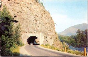 Postcard WA Stevens Pass Highway - Skykomish River and tunnel