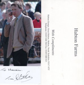 Tim Easterby Yorkshire Horse Race Trainer Hand Signed Photo