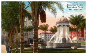 California San Diego  Broadway Electric Fountain in Plaza