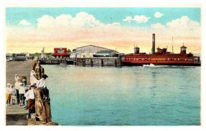 Virginia,   Boat Harbor and Ferry Boat between Norfolk and Newport news