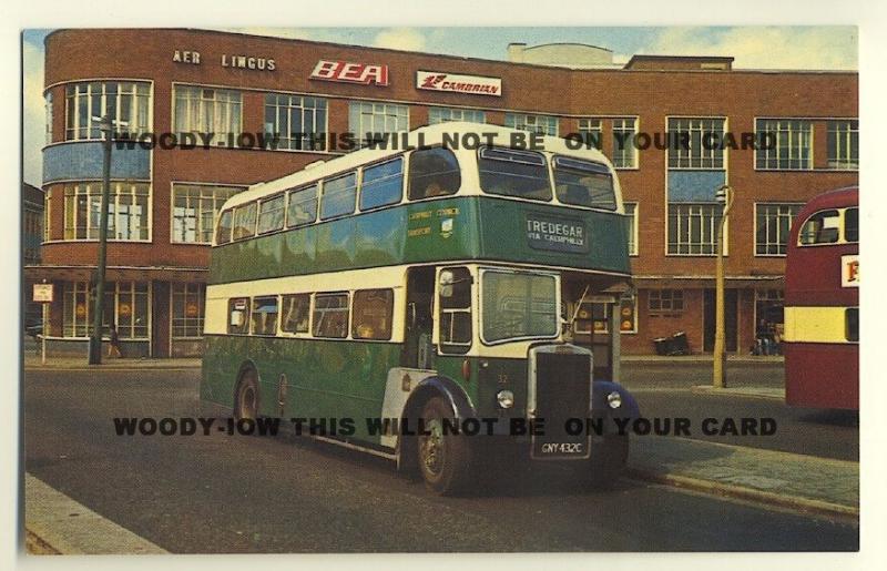 tm122 - Caerphilly Council Transport Bus No 32 to Tredegar - postcard