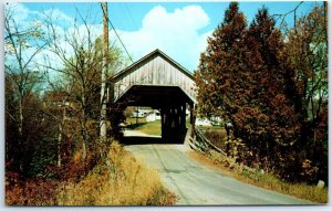 M-60476 One of the Five Old Covered Bridges Lyndon Vermont USA