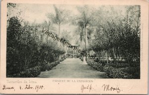 Memories of Lima Parks of the Exhibition Vintage Postcard PC213