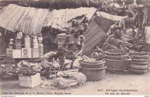 DAKAR, Senegal, Africa, 1900-10s; Afrique Occidentale, Un coin du Marche, top...