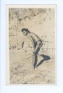 LP69  Philippines, Igorrote with tail, vintage real photo 