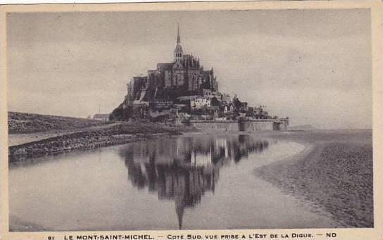 France Le Mont-Saint-Michel Cote Sud Vue Prise A L'Est De La Digue 1932