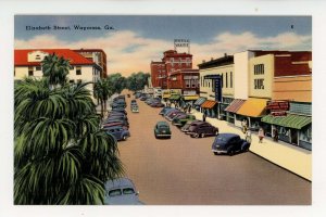 GA - Waycross. Elizabeth Street looking West ca 1940's