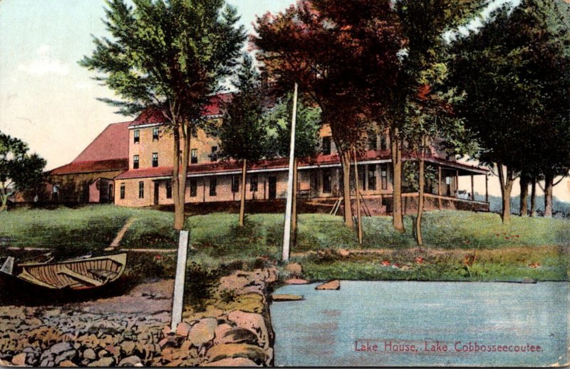 Maine Lake Cobbosseecoulee Lake House 1909