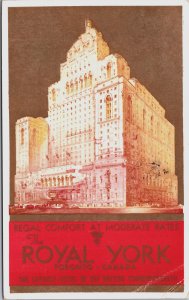 Canada The Royal York Hotel Toronto Vintage Postcard C212