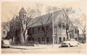 J77/ Billings Montana RPPC Postcard c1940-50s Public Library Building   18