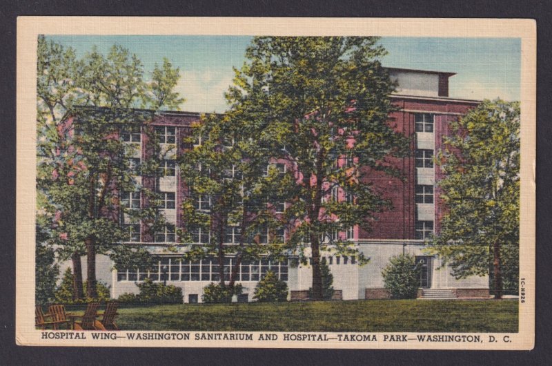 Postcard, United States, Washington DC, Washington Sanitarium And Hospital