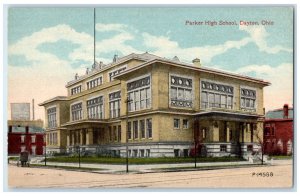 c1910 Parker High School Building Dayton Ohio OH Unposted Antique Postcard