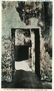 Vintage Postcard 1910's in the Dungeons Fort Marion St. Augustine Florida FL