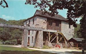 Mitchell Indiana~Historic Hamer's Mill @ Spring Mill State Park~1950s Postcard