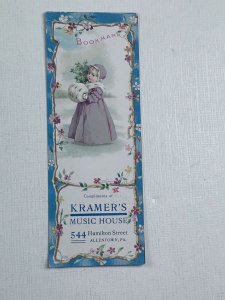 Antique Bookmark Kramer's Music House Allentown PA