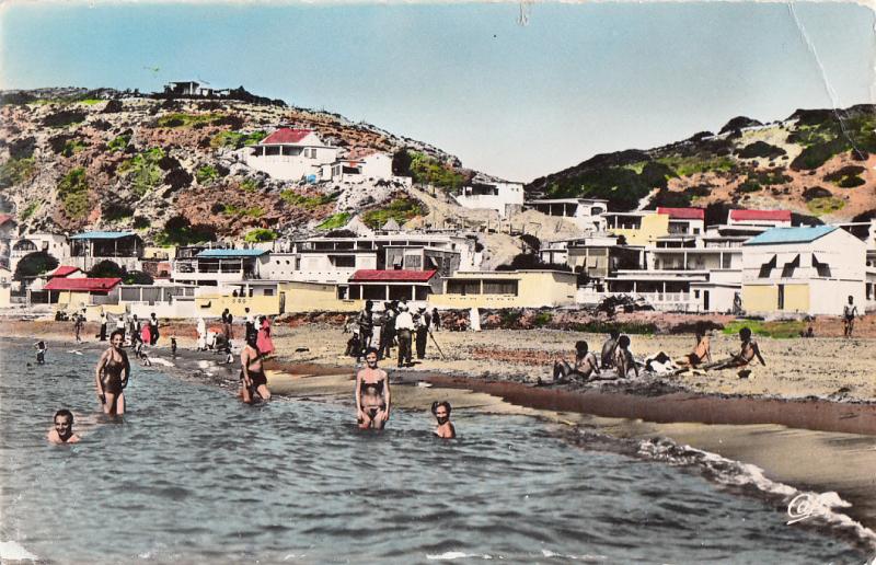 Cpsm Algerie Beni Saf La Plage De Rachgoune Animated Beach