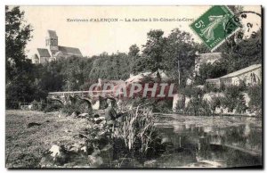 Old Postcard Environs of Alencon the Sarthe has St Ceneri the Cerel Pecheuer