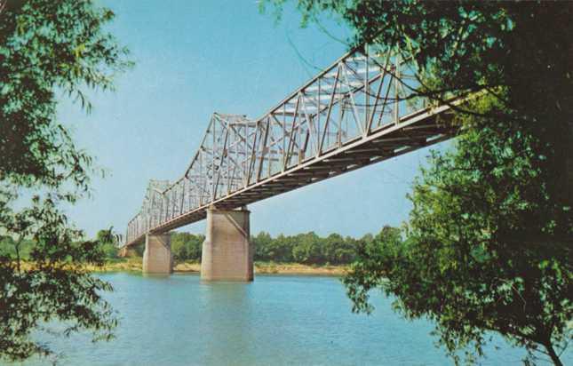 Audubon Memorial Bridge - Ohio River Evansville IN Indiana to Henderson Kentucky