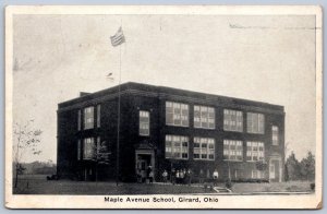 K26/ Girard Ohio Postcard c1940s Maple Avenue School 324