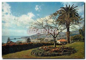 Postcard Modern Looking down and across from a Quinta Funchal on the East sid...