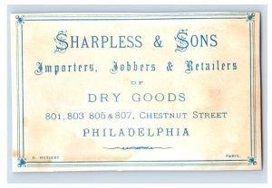 1870's-80's Sharpless & Sons Clocks Silver Lot Of 6 Victorian Trade Card P24 